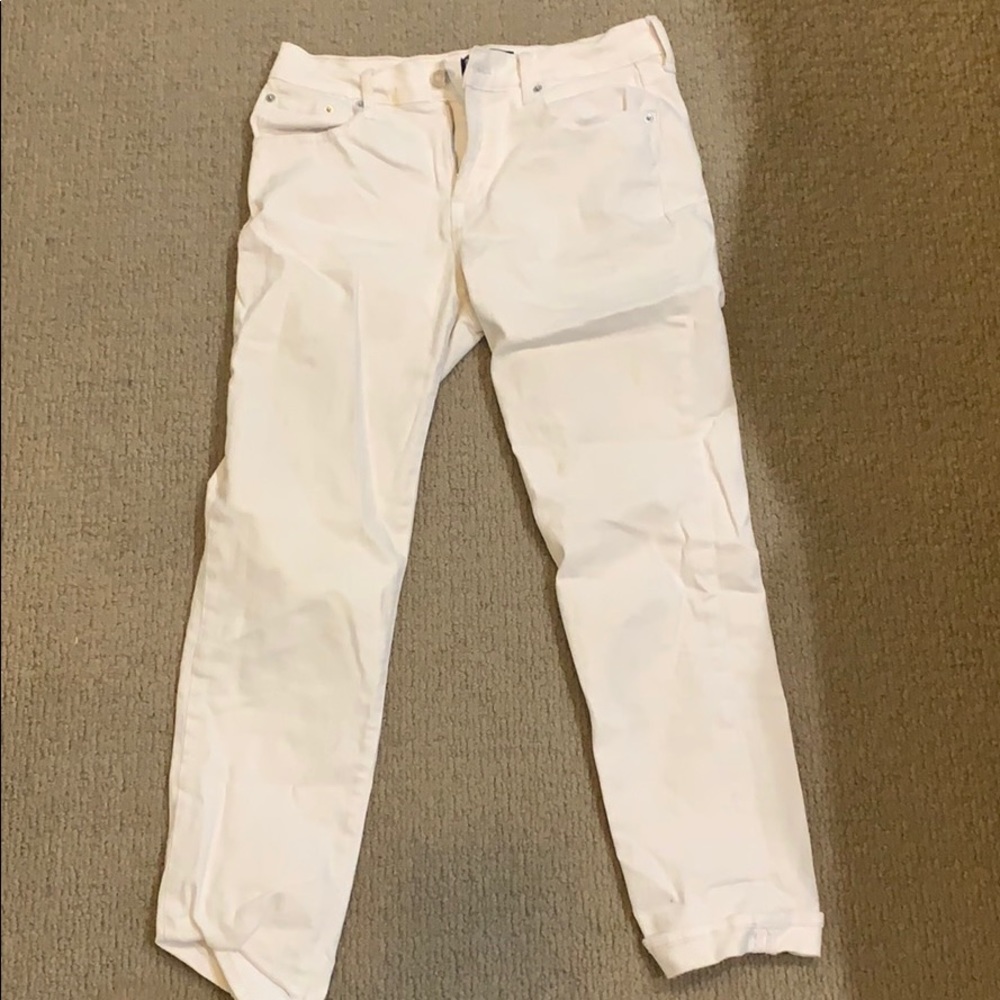 White girlfriend jeans